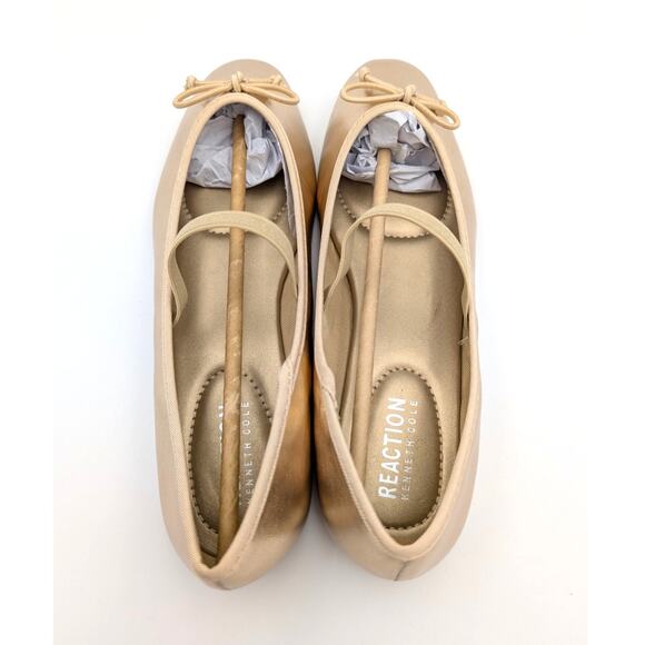 Kenneth Cole Reaction Copy Tap Ballet Flat Women's Gold Size US8 EU39 - Picture 5 of 12